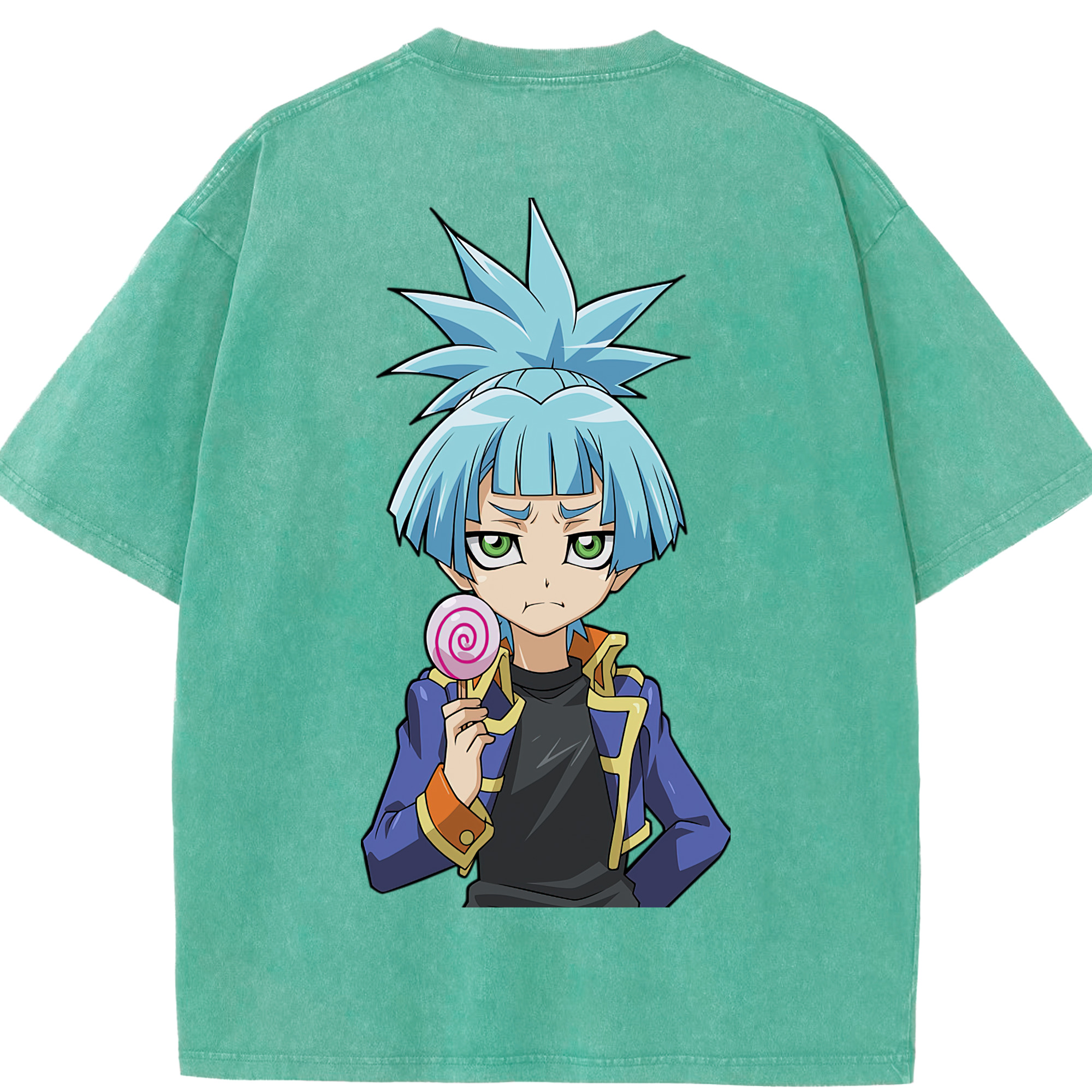 （画像用） 遊☆戯☆王 Yu-Gi-Oh! 綿100% ヴィンテージ風 半袖Tシャツ（背面プリント）